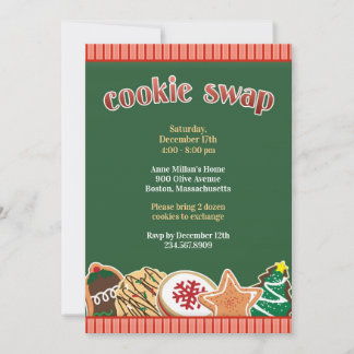 Invitación de vacaciones de intercambio de cookies