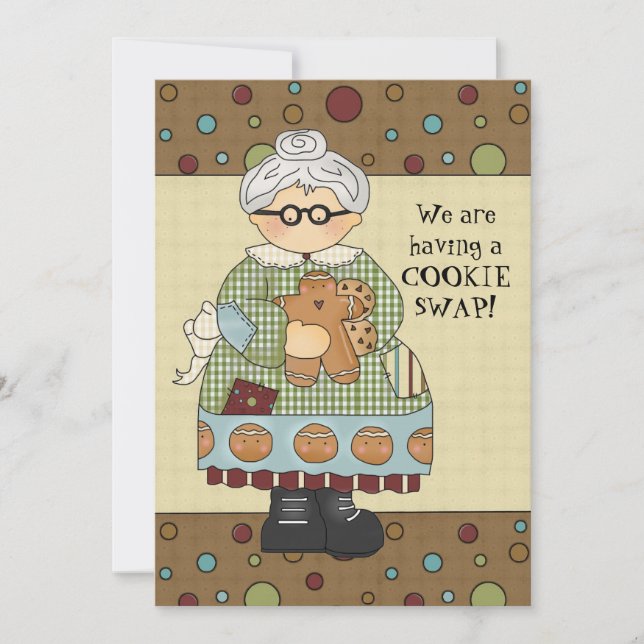 Invitación de vacaciones de intercambio de cookies (Anverso)