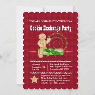 Invitación de vacaciones de intercambio de galleta