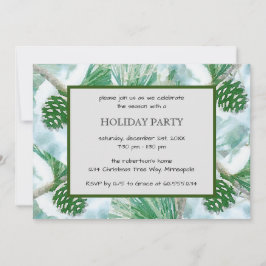 Invitación de vacaciones de invierno verde pálido 