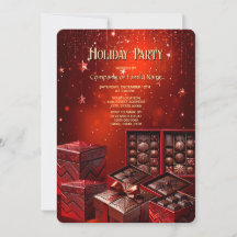 Invitación de vacaciones de Navidad con dulces de