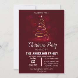 Invitación de vacaciones de Navidad vintage