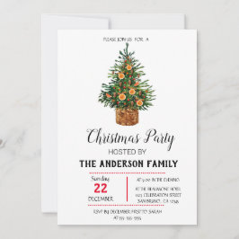 Invitación de vacaciones de Navidad vintage