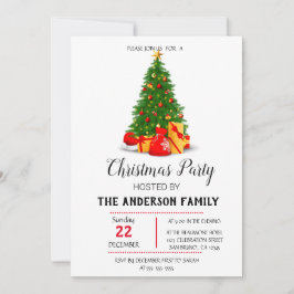 Invitación de vacaciones de Navidad vintage