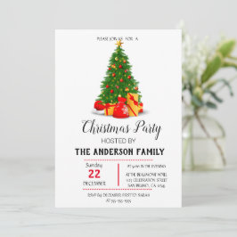 Invitación de vacaciones de Navidad vintage