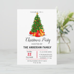 Invitación de vacaciones de Navidad vintage