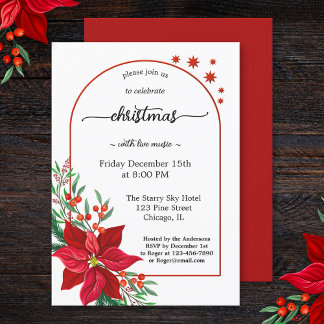 Invitación de vacaciones de Navidades simples y el