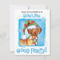 Invitación de vacaciones de navidades Vizsla