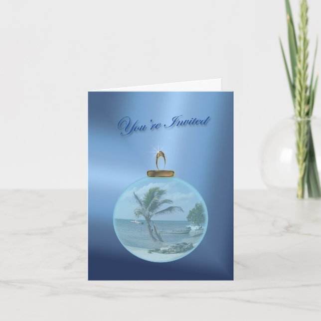 Invitación de vacaciones en Paradise Beach (Anverso)