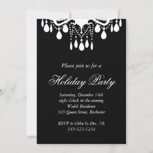 Invitación de vacaciones Grand Ballroom (negro)
