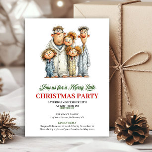Invitación de vacaciones moderna acuarela para fam