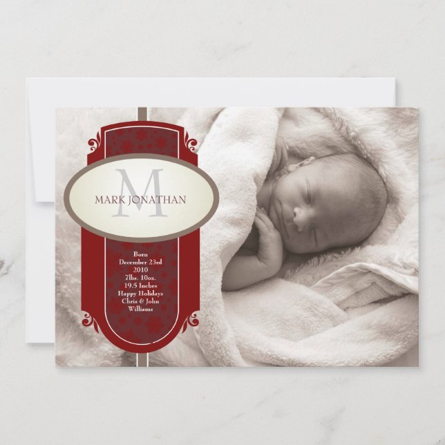 Invitación de vacaciones para bebés (Anverso)