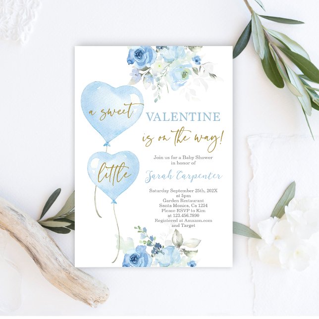 Invitación de Valentine Baby Shower Boy (Subido por el creador)