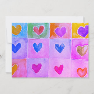 Invitación de Valentine Notecard a corazones con p