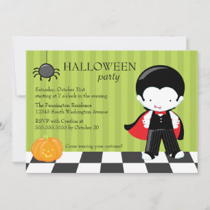 Invitación de vampiros y arañas de la fiesta de Ha