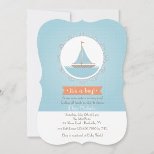 Invitación de velero para niño