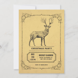 Invitación de venado vintage
