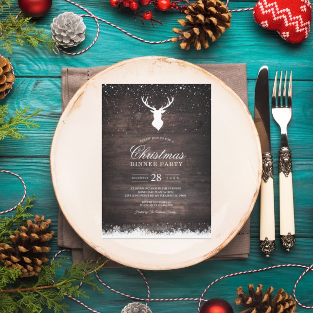 Invitación de venado y serpentín en invierno (Subido por el creador)