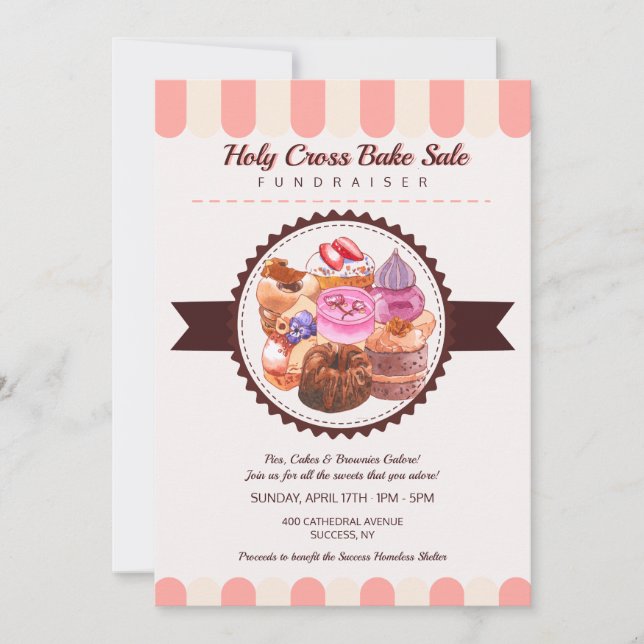 Invitación de venta de artículos al horno (Anverso)