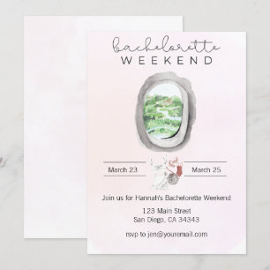 Invitación de Ventana de Avión de Despedida de Sol