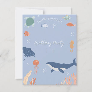 Invitación de verano a la fiesta de cumpleaños de