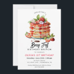 Invitación de verano de Berry First Birthday Sprin<br><div class="desc">Invitación a la fiesta de cumpleaños de Berry. Encuentra más opciones y artículos coincidentes en mi tienda o contacta conmigo.</div>
