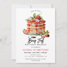 Invitación de verano de Berry First Birthday Sprin