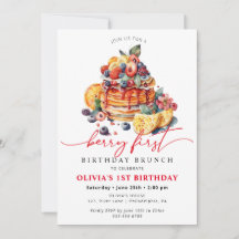 Invitación de verano de Berry First Birthday Sprin