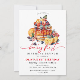 Invitación de verano de Berry First Birthday Sprin