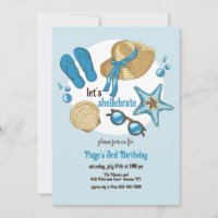 Invitación de verano de conchas marinas