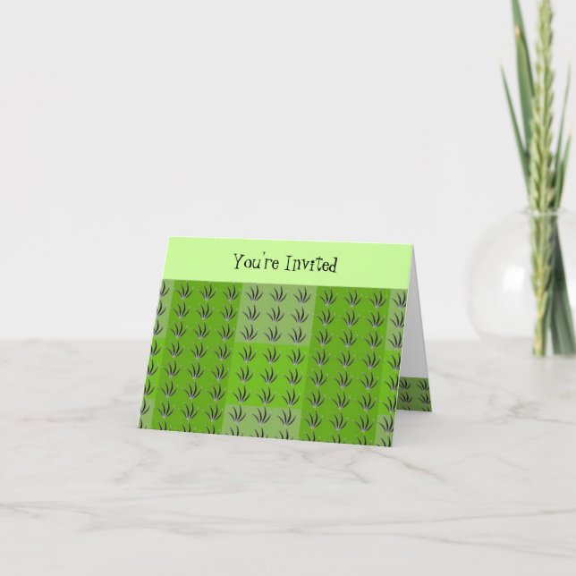 Invitación de verano de hierba verde (Anverso)