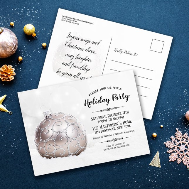 Invitación de verano de invierno blanco de vacacio (Subido por el creador)