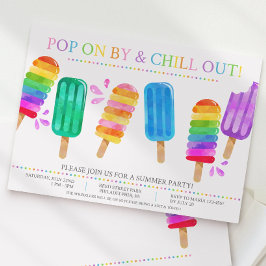 Invitación de verano de Popsicle, fiesta de verano