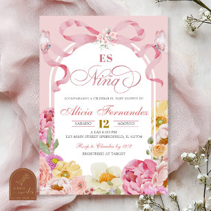 Invitación de verano floral colorida Es Nina con l