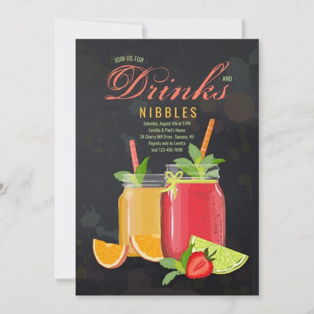 Invitación de verano para sorber (Anverso)