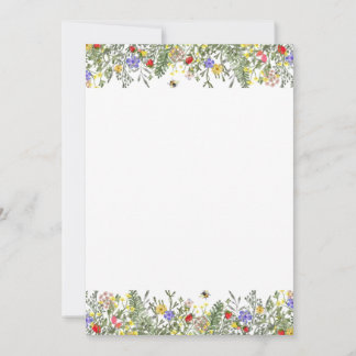 Invitación de verano primavera con borde floral