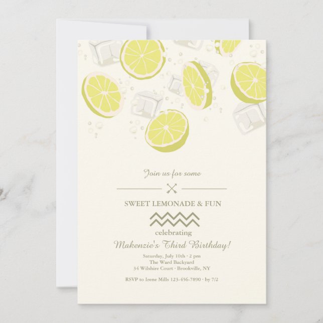 Invitación de Verano Refrescante (Anverso)