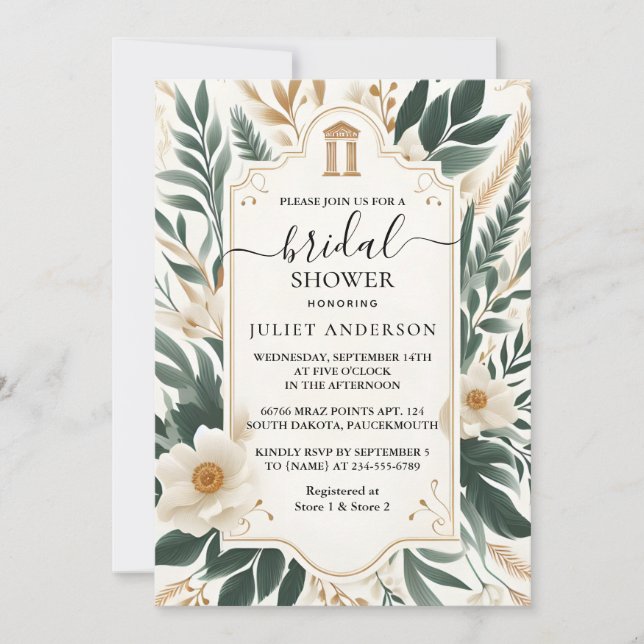 Invitación De verdad involucrar a la ducha de novias del trib (Anverso)