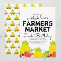 Invitación de Verduras y Frutas del Mercado de Gra