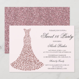 invitación de vestido de diamante de cualquier col