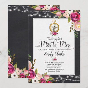 Invitación De Viajar De Miss A Sra. Bridal Shower