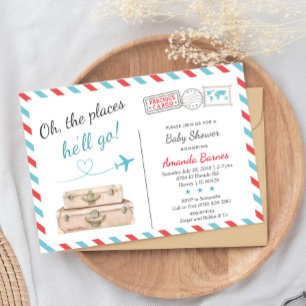 Invitación de viaje de Baby Shower, invitación de 