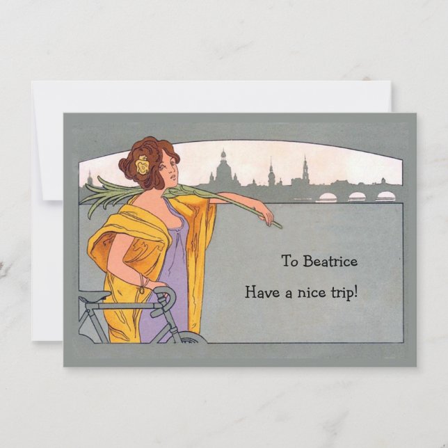 invitación de viaje en bicicleta para motociclista (Anverso)