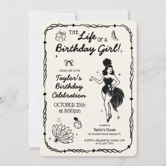 Invitación de Vida de una Cumpleañera