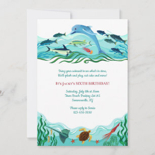 Invitación de vida marina