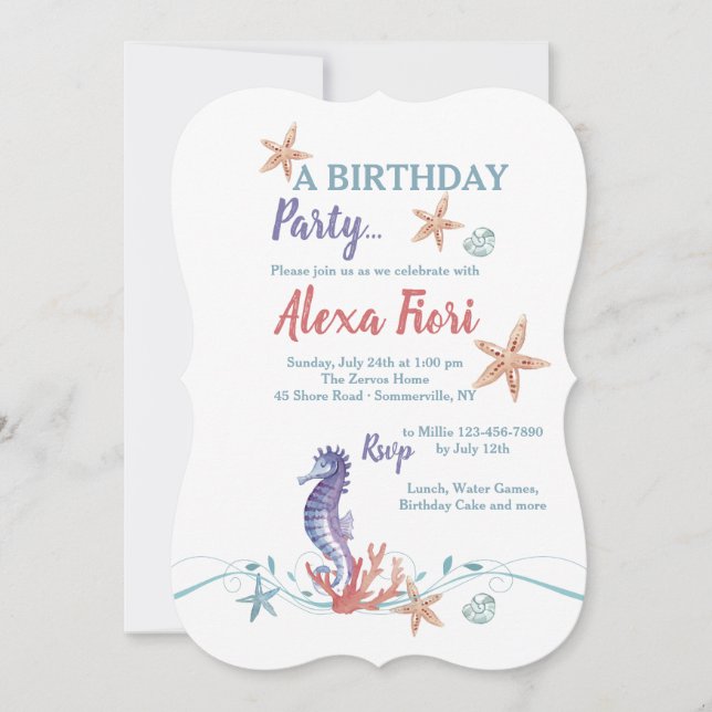 Invitación de vida marina (Anverso)