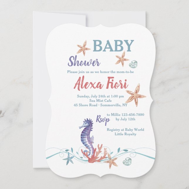 Invitación de vida marina (Anverso)