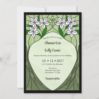 Invitación de Vidrio Emplomado 5x7