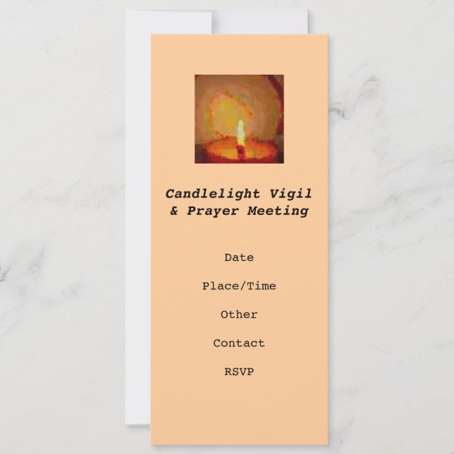 Invitación de Vigilia con velas (Anverso)