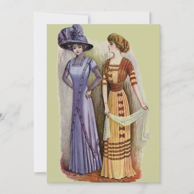 Invitación de Vintage Dress (Anverso)